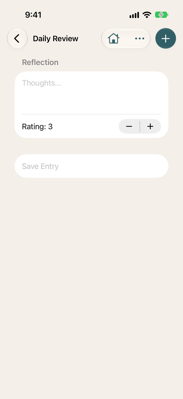 Review Goal: a note and rating on iPhone